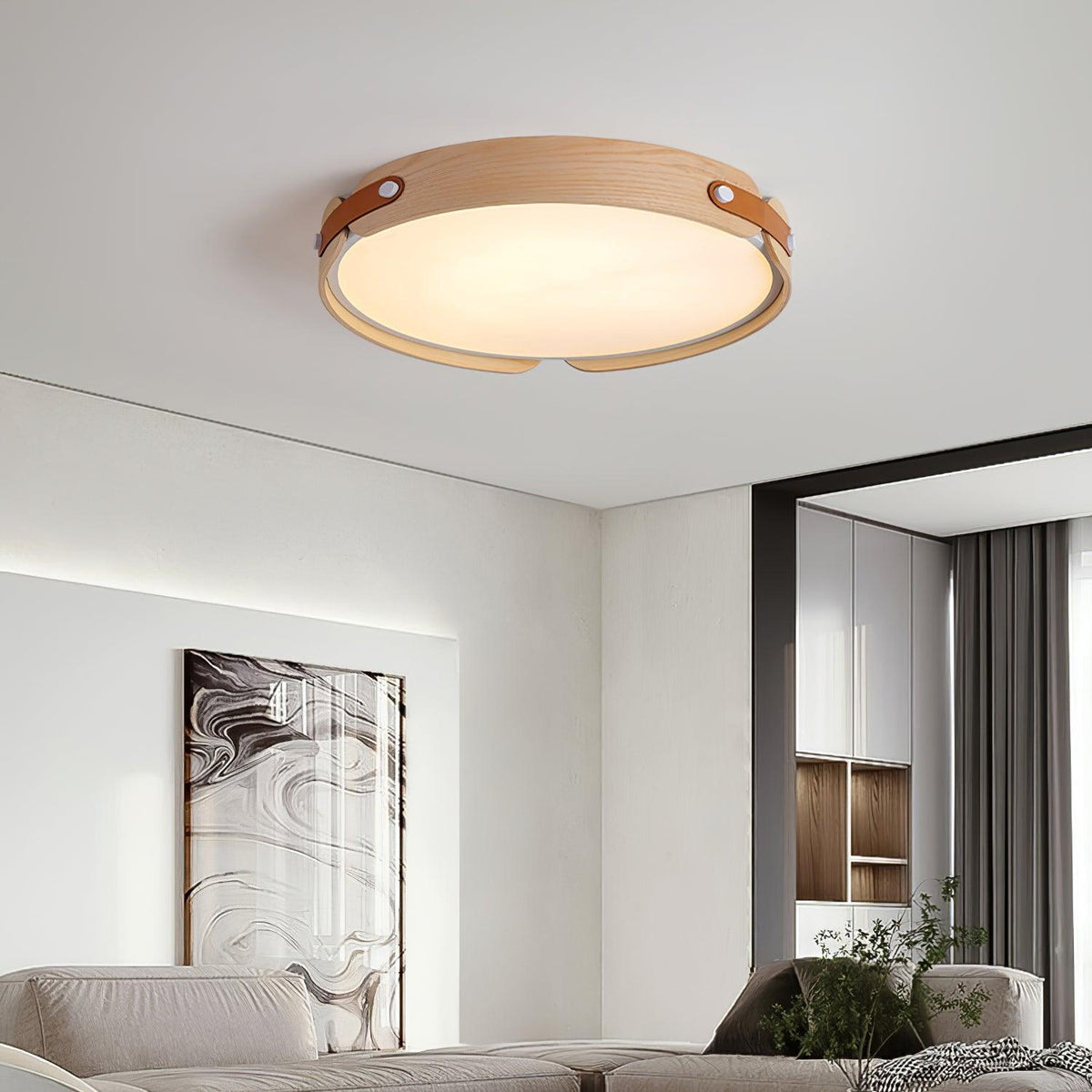 Edan lámpara de techo moderna minimalista de madera