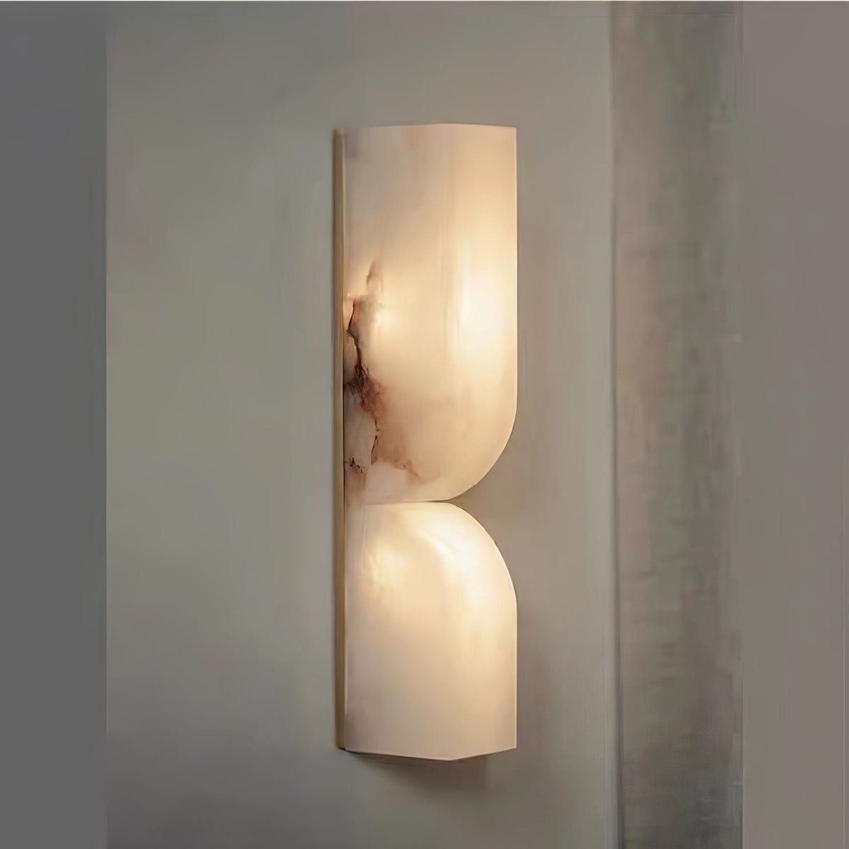 Niveelle aplique de pared rectangular de alabastro