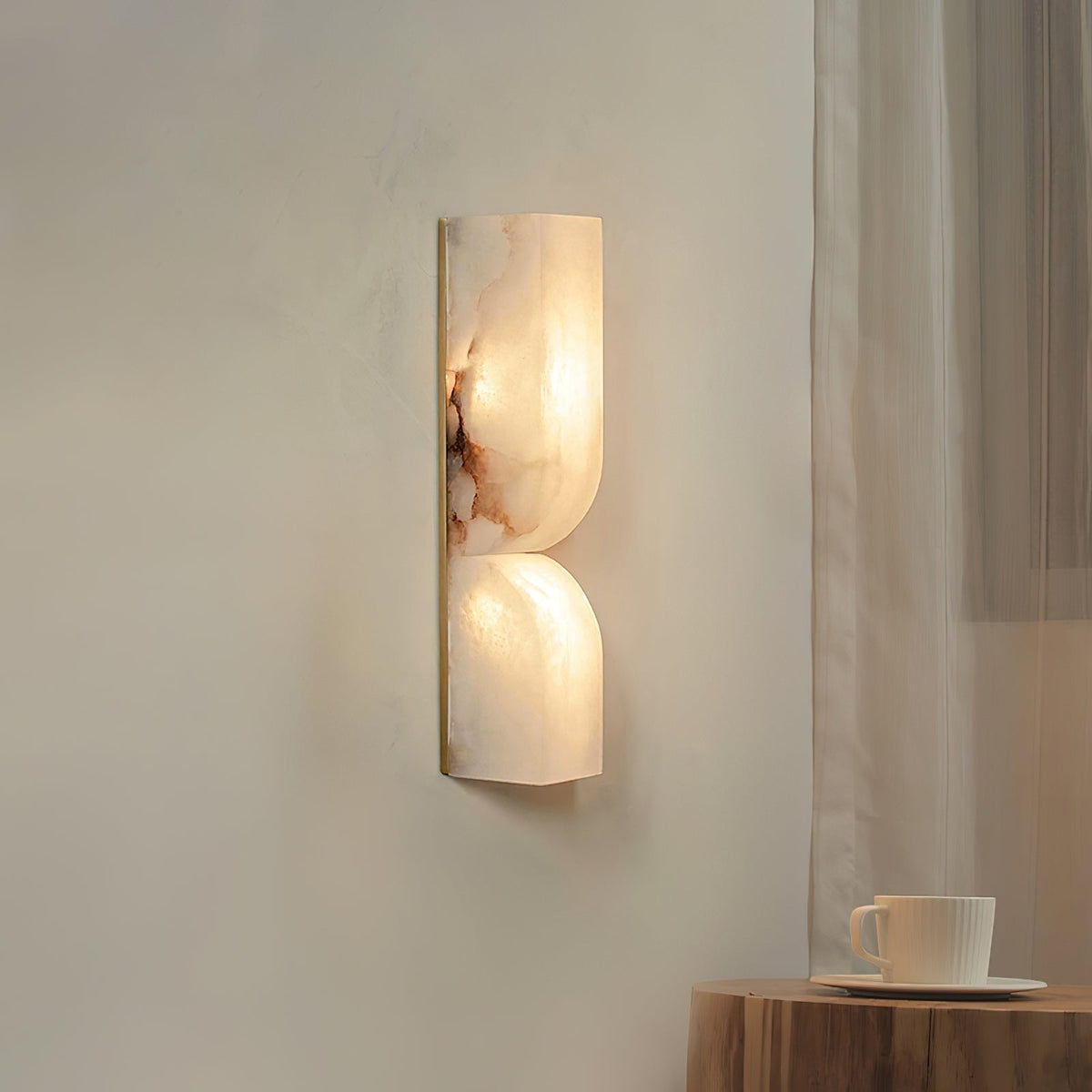 Niveelle aplique de pared rectangular de alabastro