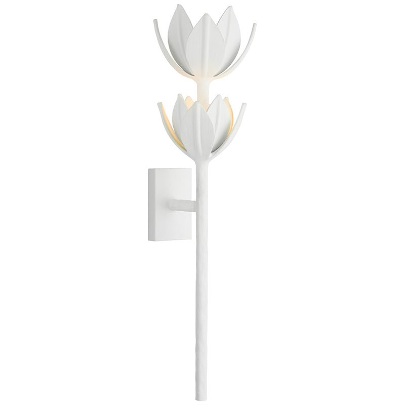 Clira aplique de pared Lotus floración en latón