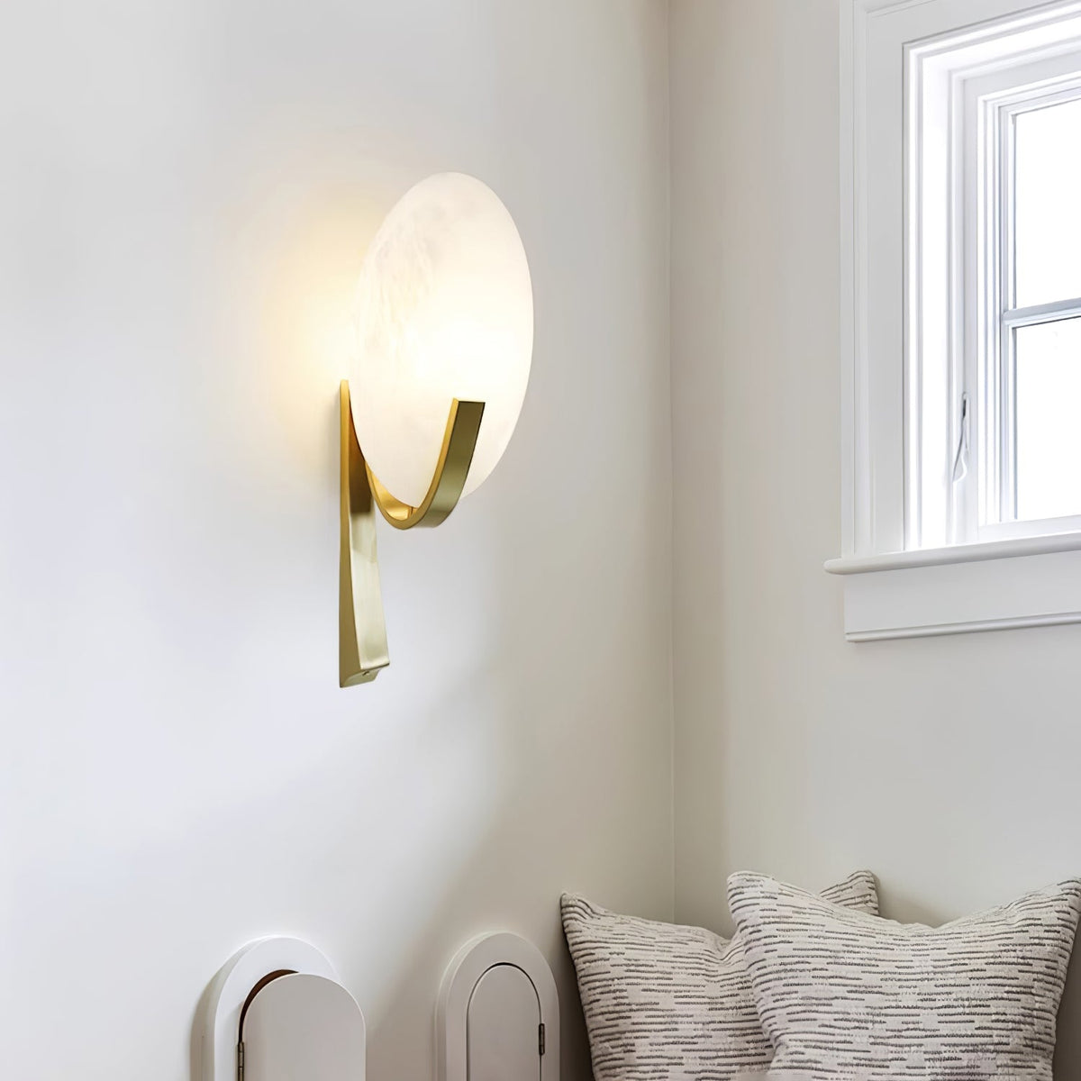 Nivaeria aplique de pared moderno en alabastro