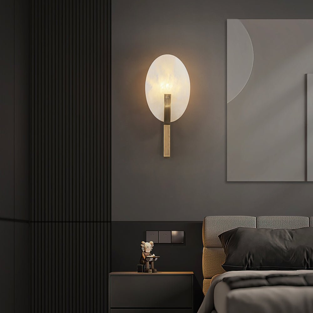 Avey aplique de pared moderno en alabastro con enchufe US