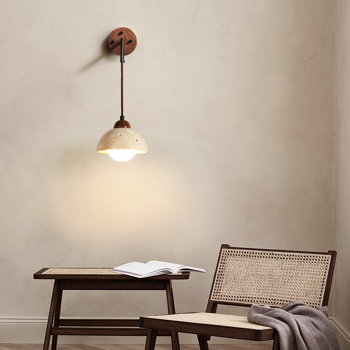 Valenella aplique de pared travertino
