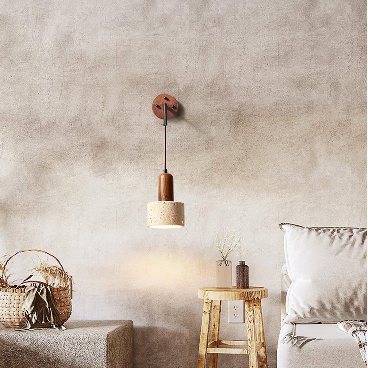 Valenella aplique de pared travertino