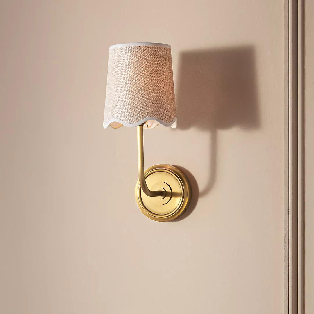 Sifuvyo aplique de pared moderno minimalista de tela y metal
