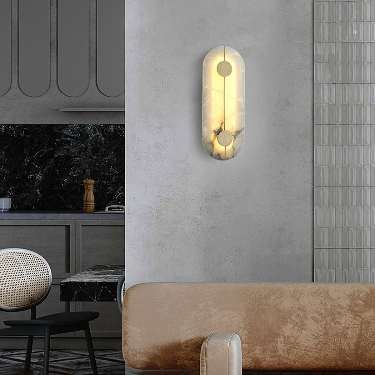 Aplique de pared Artístico Dolomite cobre estilo