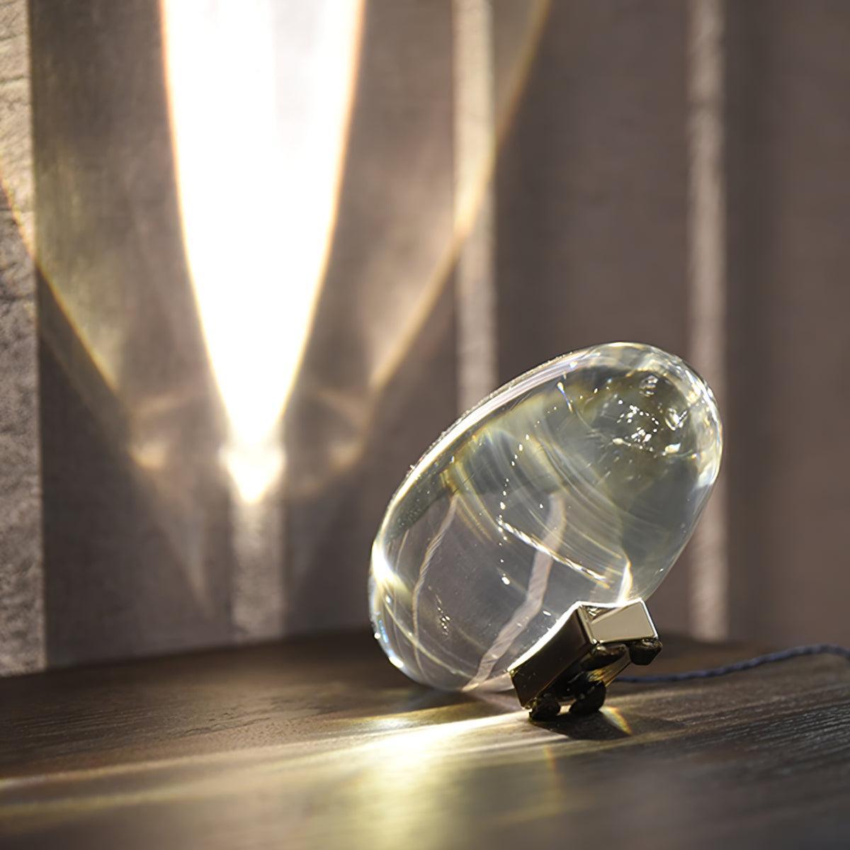 Solarece lámpara de mesa cristal minimalista