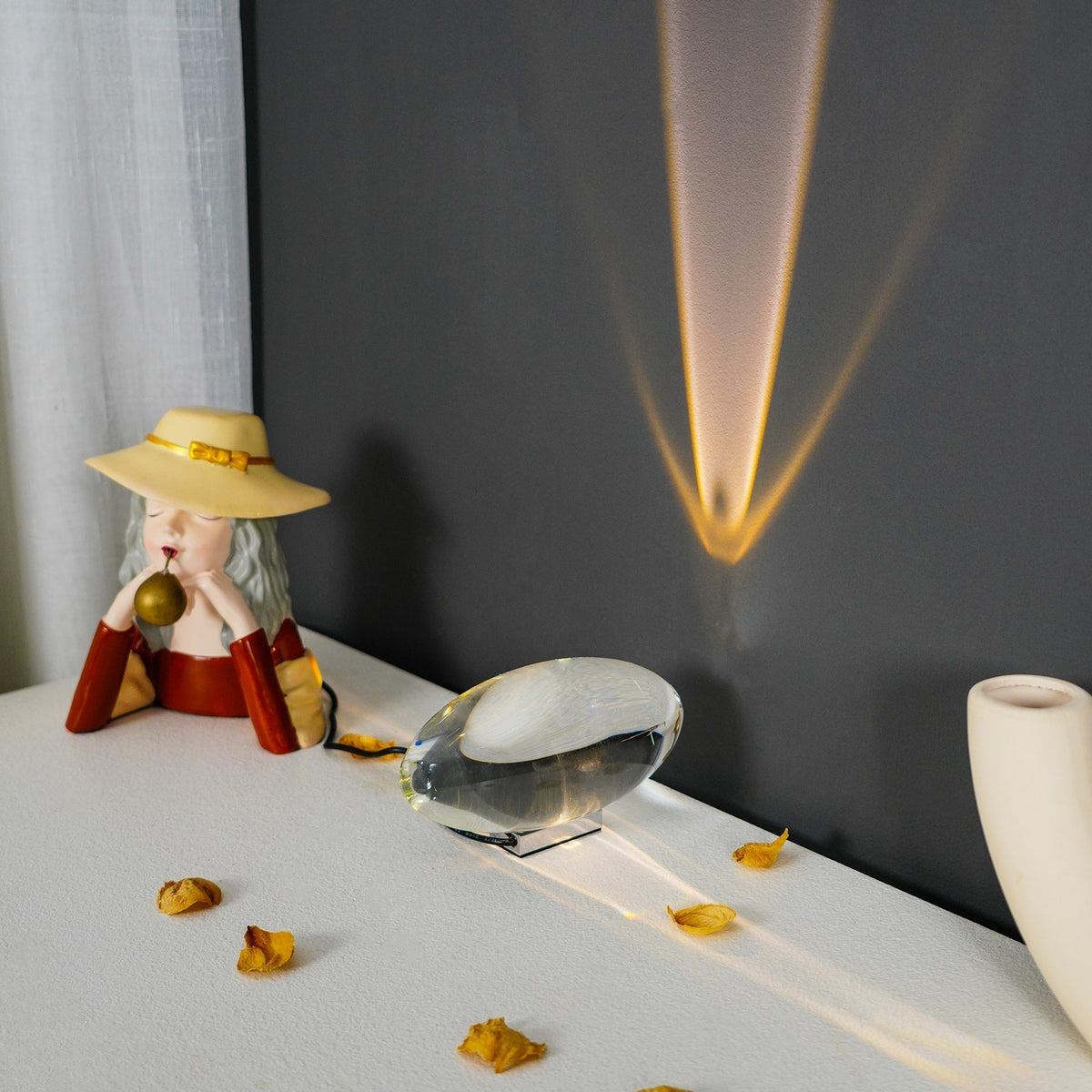 Solarece lámpara de mesa cristal minimalista