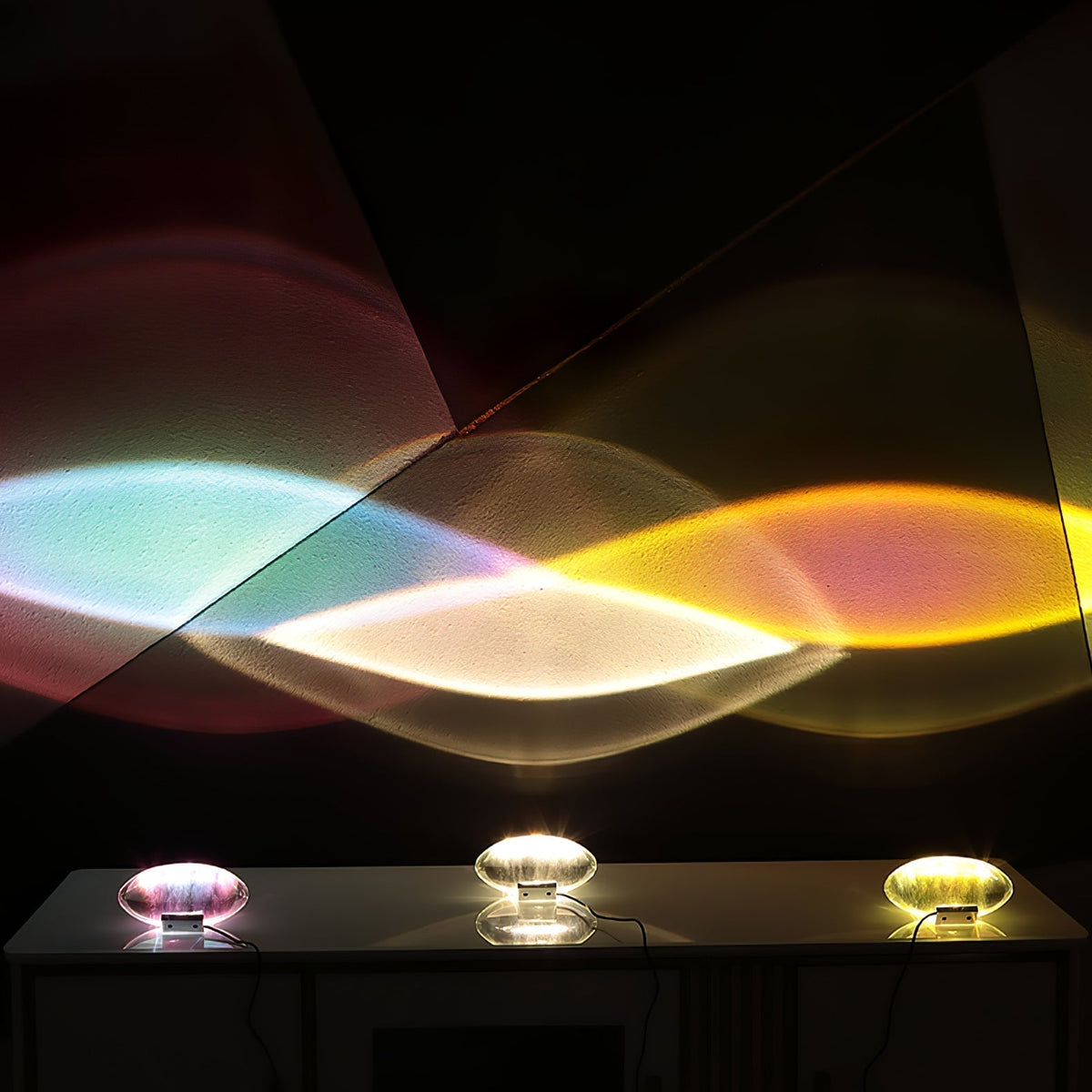 Solarece lámpara de mesa cristal minimalista