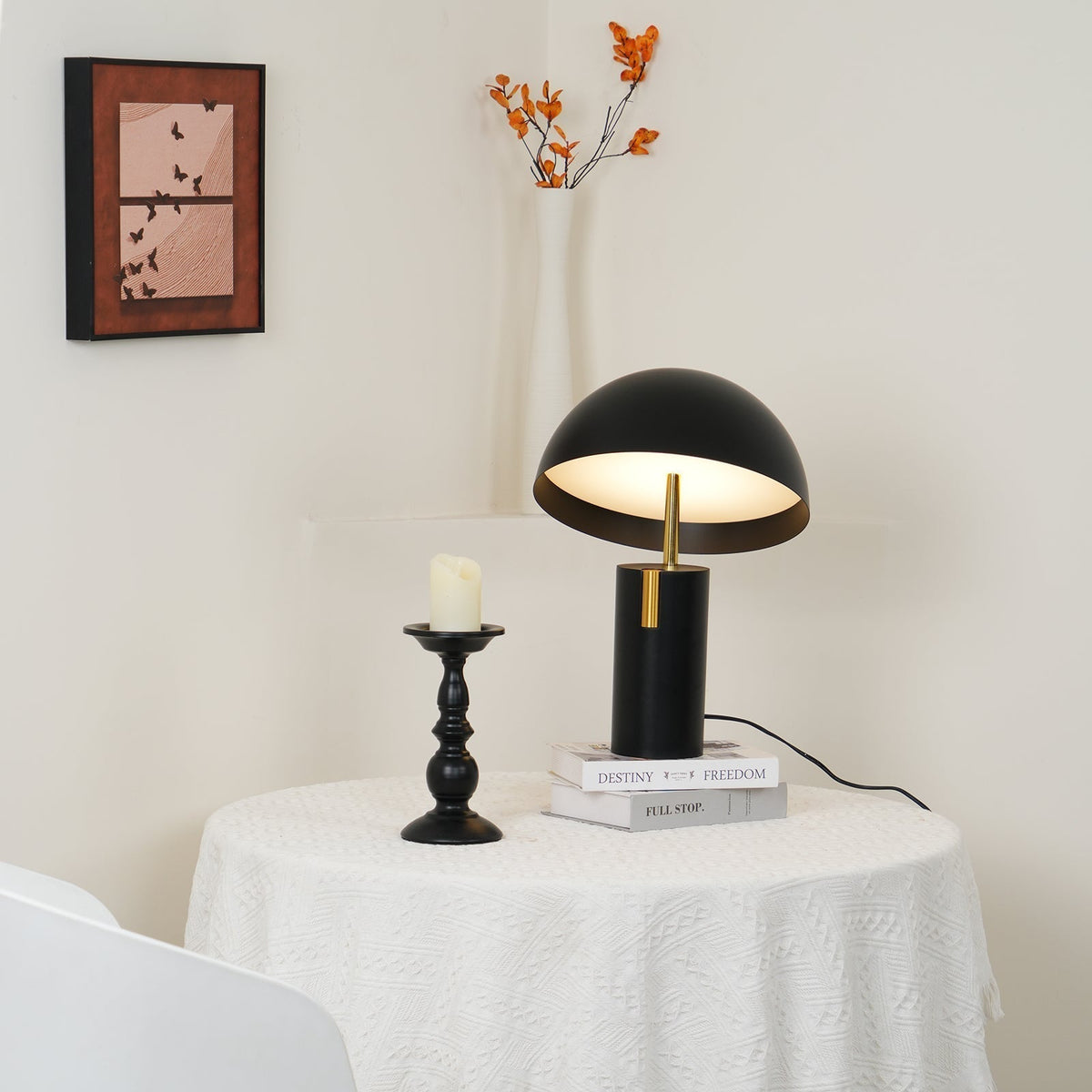 Veroca lámpara de mesa de acero industrial