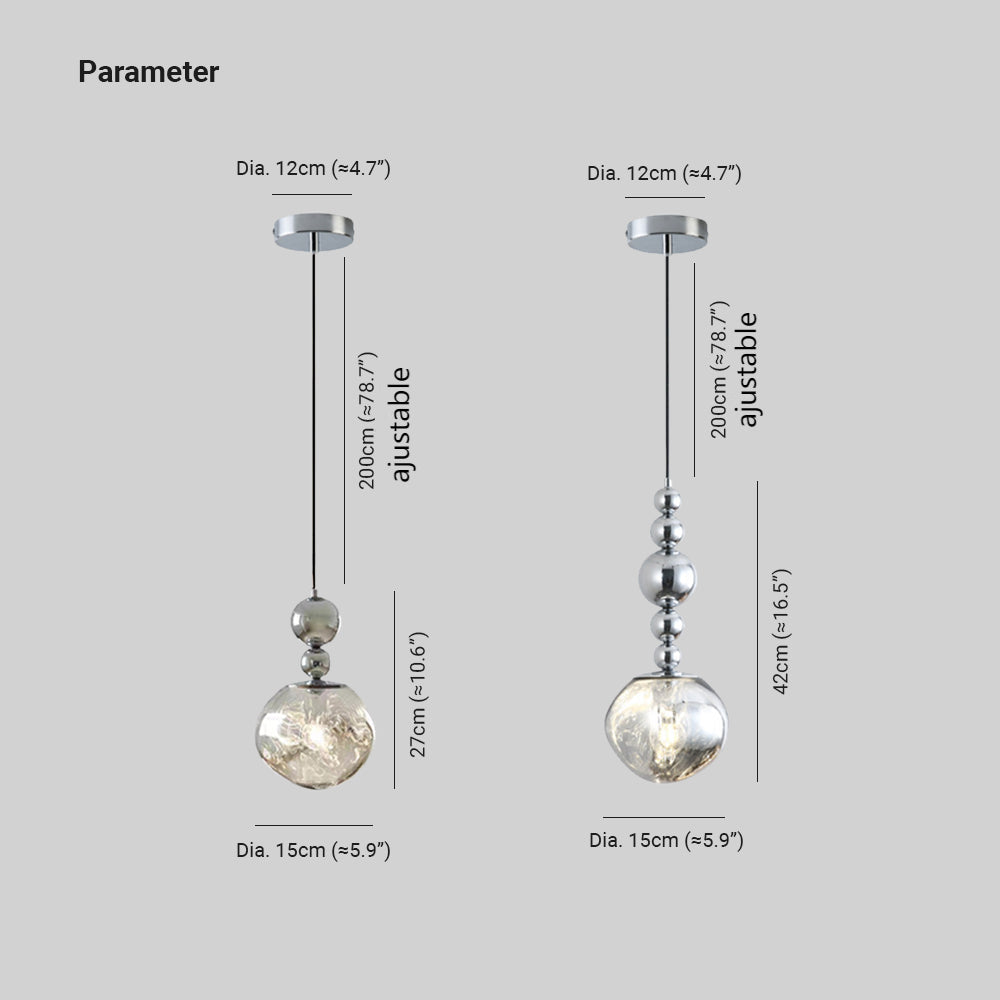 Valentina Retro LED Lámpara Colgante Metal/Acrílico Dormitorio