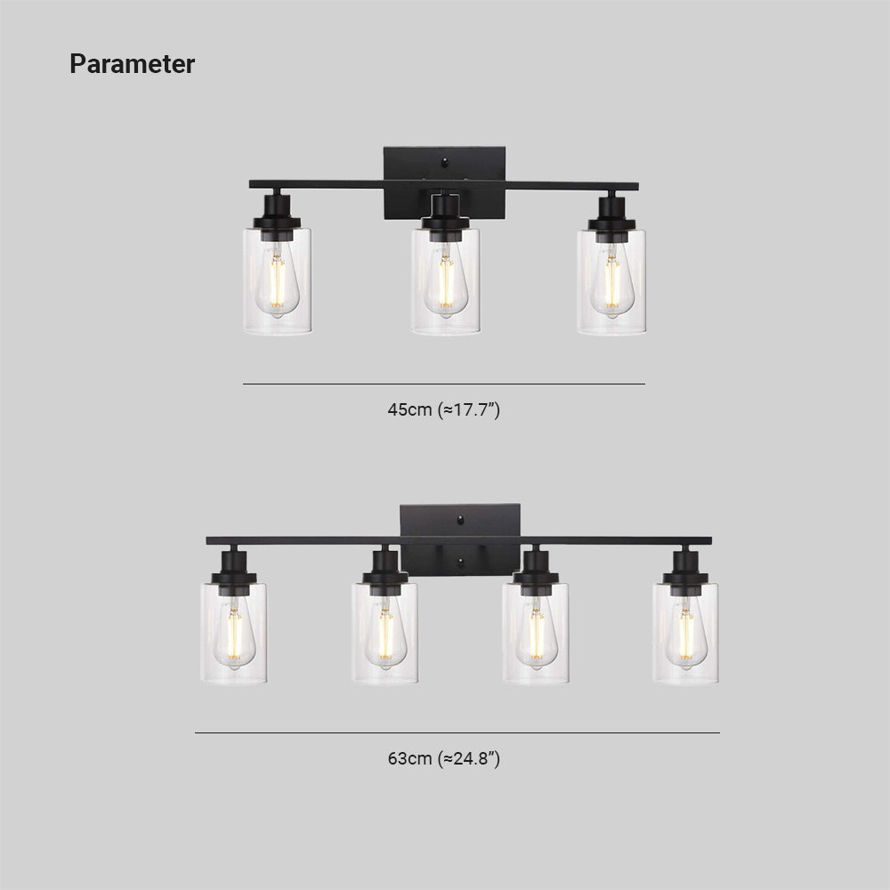 Silva Industrial Lantern Metal LED Aplique de Pared Negro