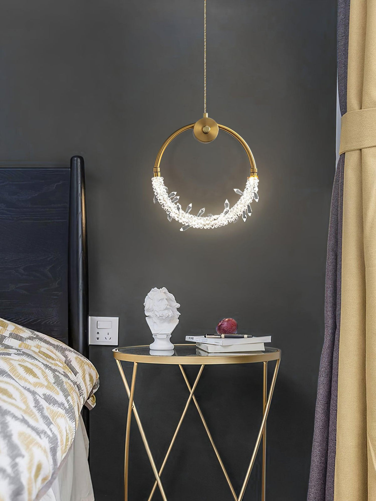 Lustre lámpara colgante elegante de cristal