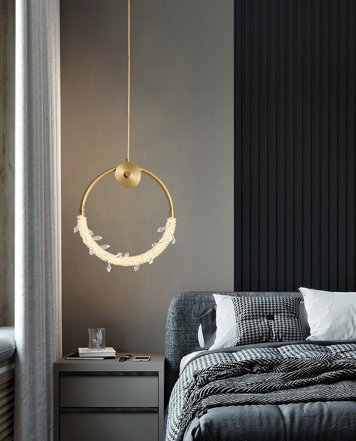 Lustre lámpara colgante elegante de cristal