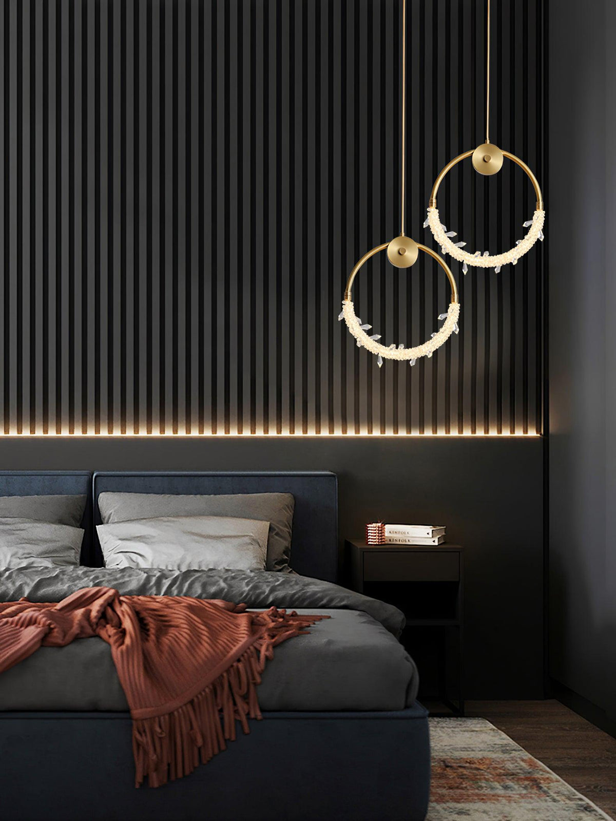 Lustre lámpara colgante elegante de cristal