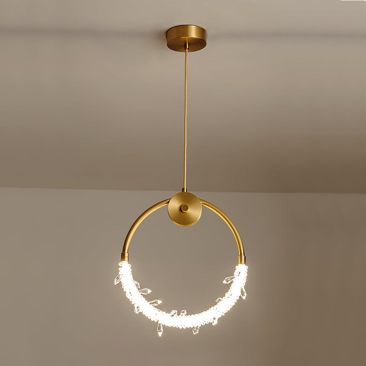 Lustre lámpara colgante elegante de cristal
