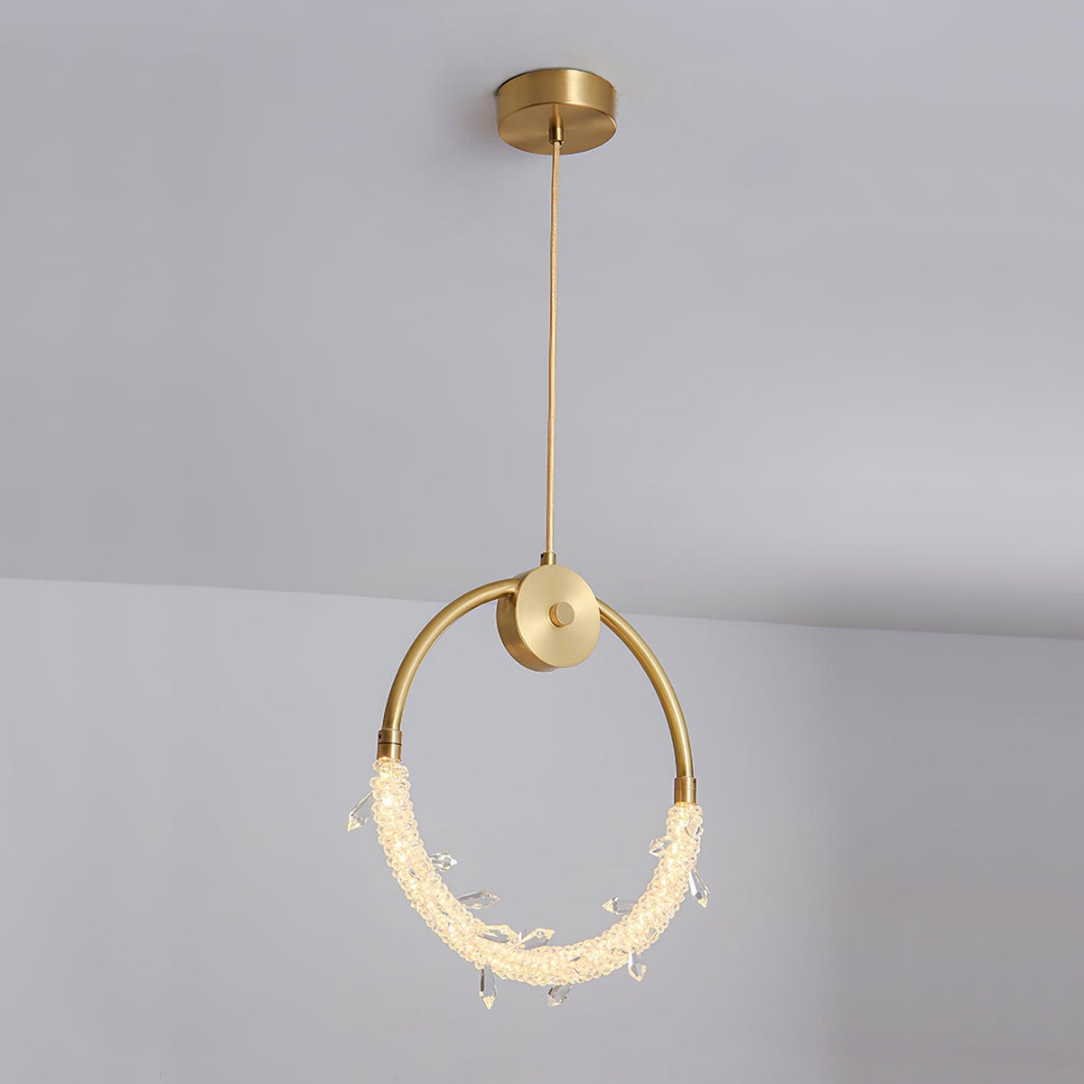 Lustre lámpara colgante elegante de cristal