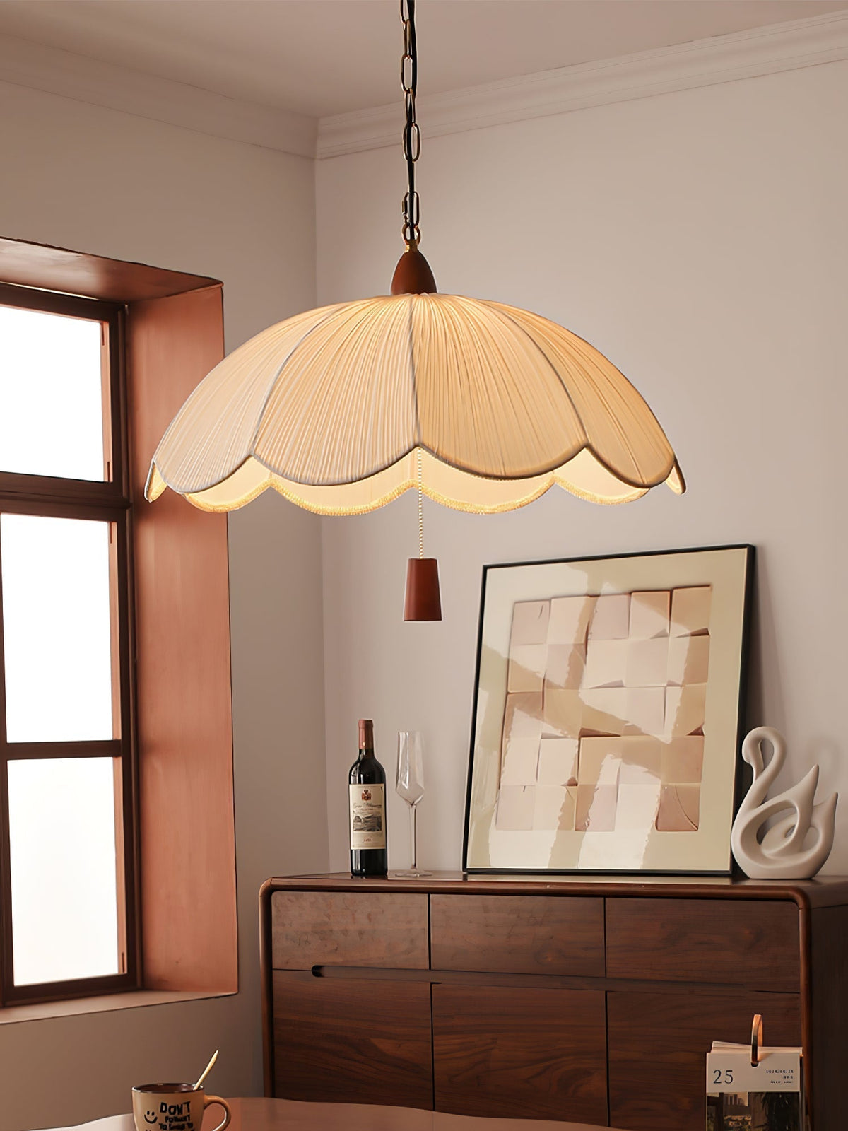 Vephael lámpara colgante Art Nouveau con tejido