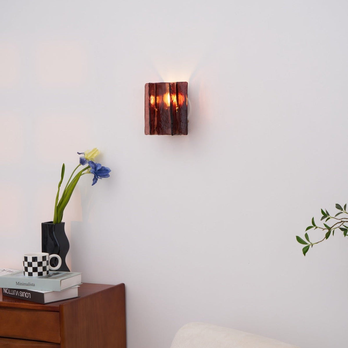 Solanic Aplique de Pared Vidrio Artístico Elegante