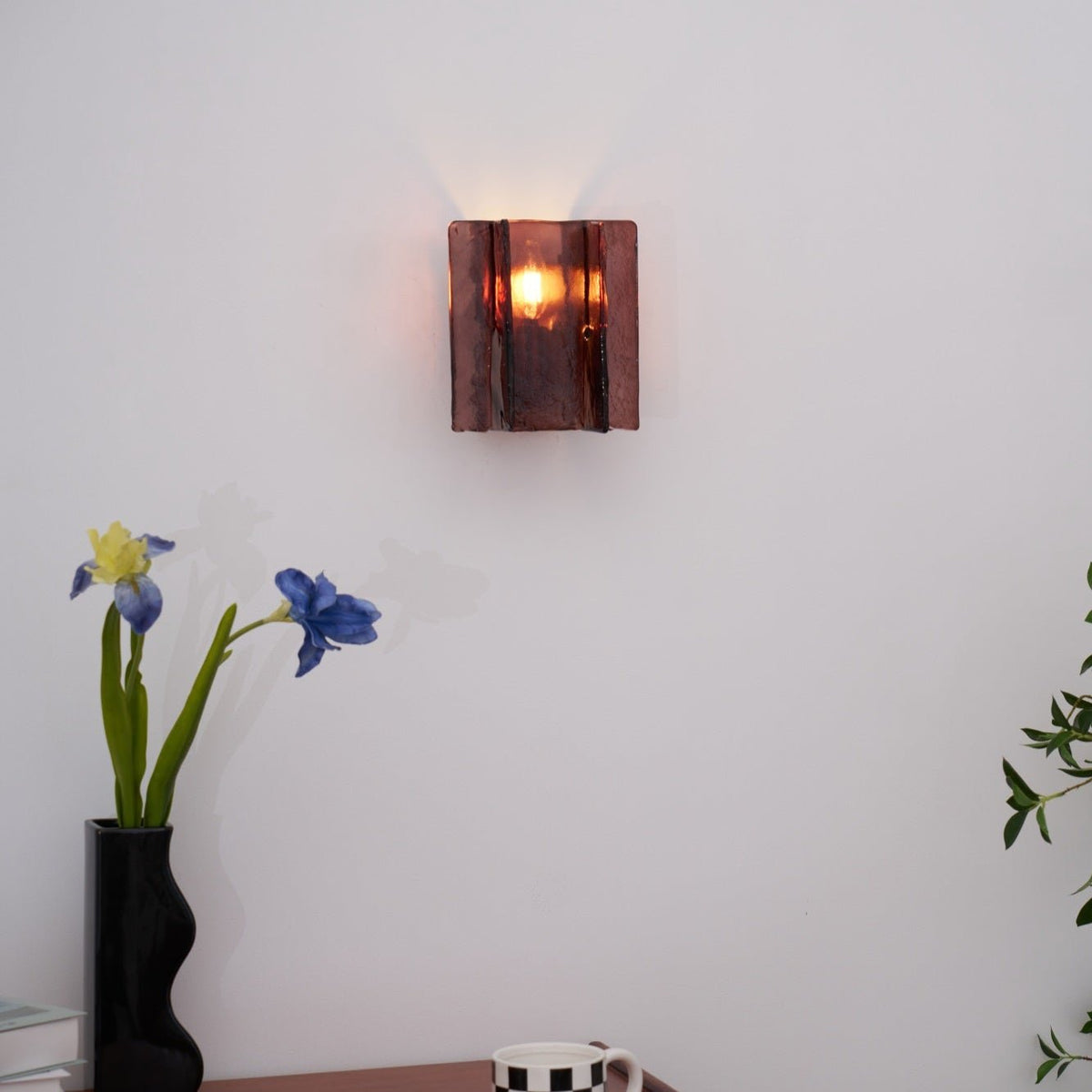 Solanic Aplique de Pared Vidrio Artístico Elegante