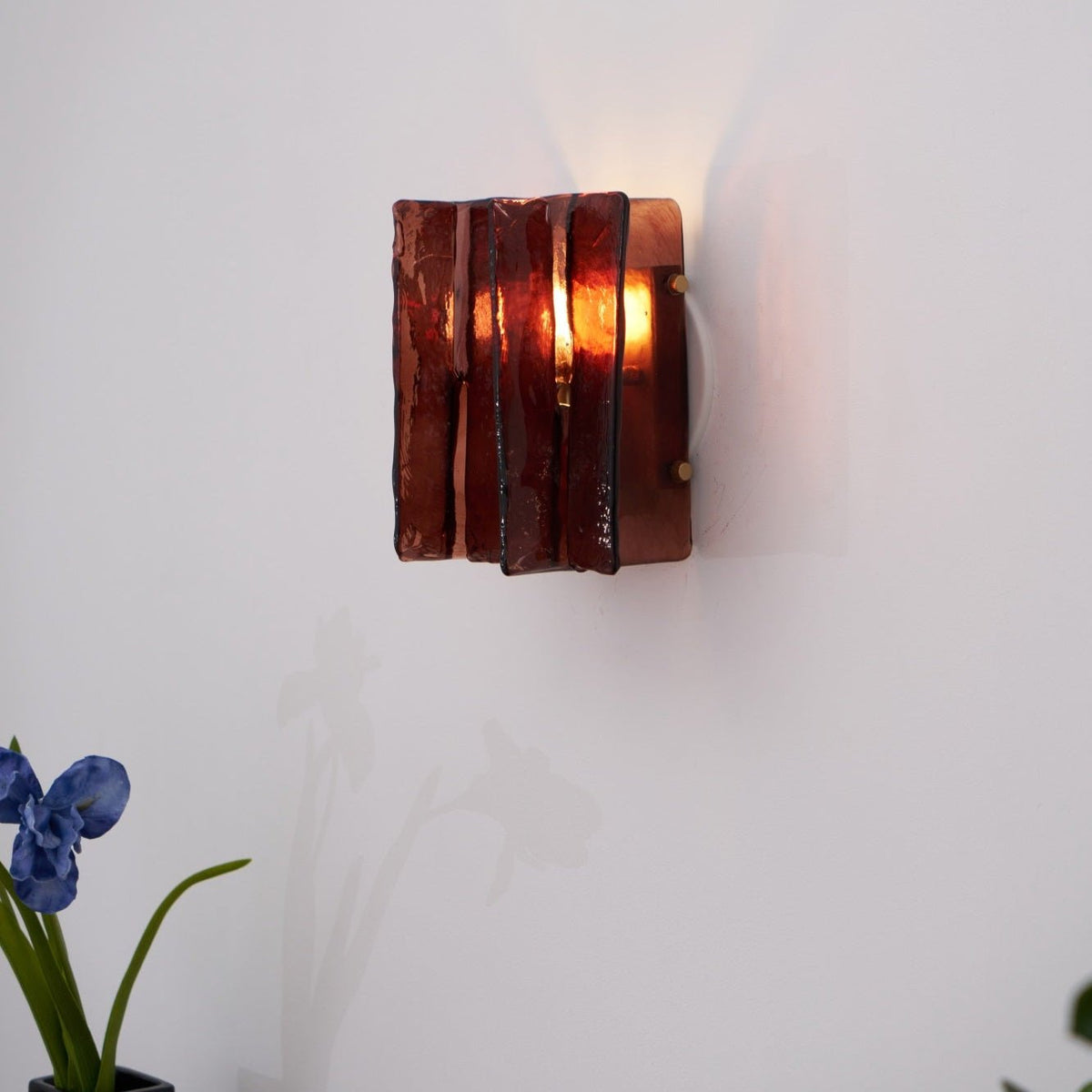 Solanic Aplique de Pared Vidrio Artístico Elegante