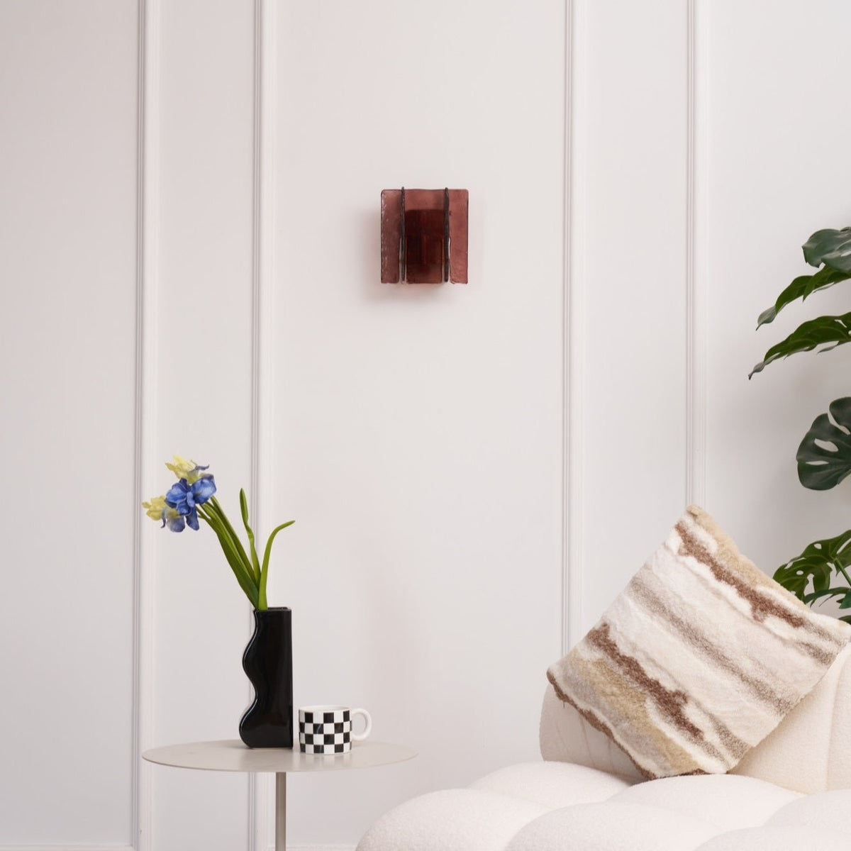 Solanic Aplique de Pared Vidrio Artístico Elegante