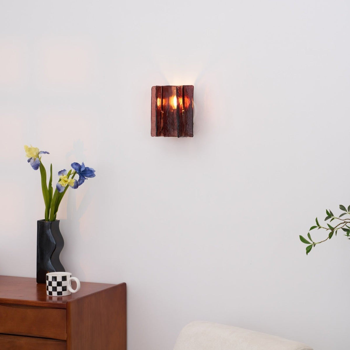 Solanic Aplique de Pared Vidrio Artístico Elegante