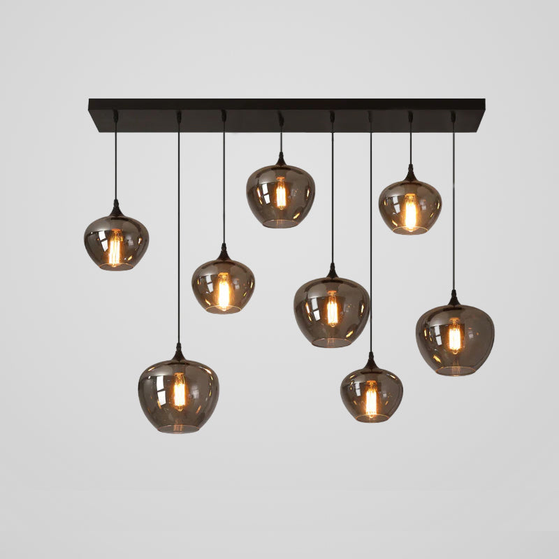 Tevely lámpara colgante de vidrio industrial chic