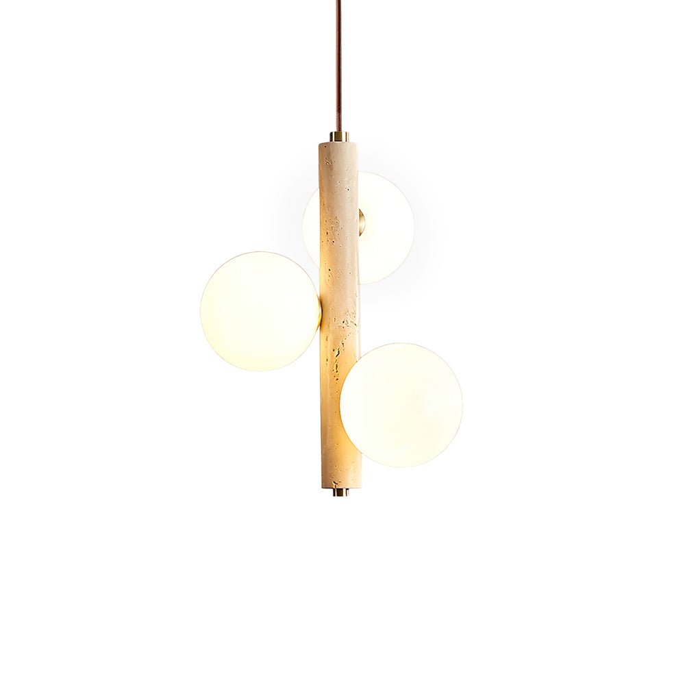 Aursorel lámpara colgante Multi-Globo de travertino