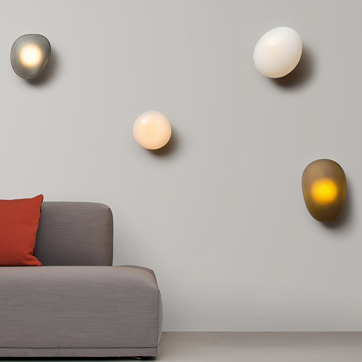 Eirinina aplique de pared con vidrio