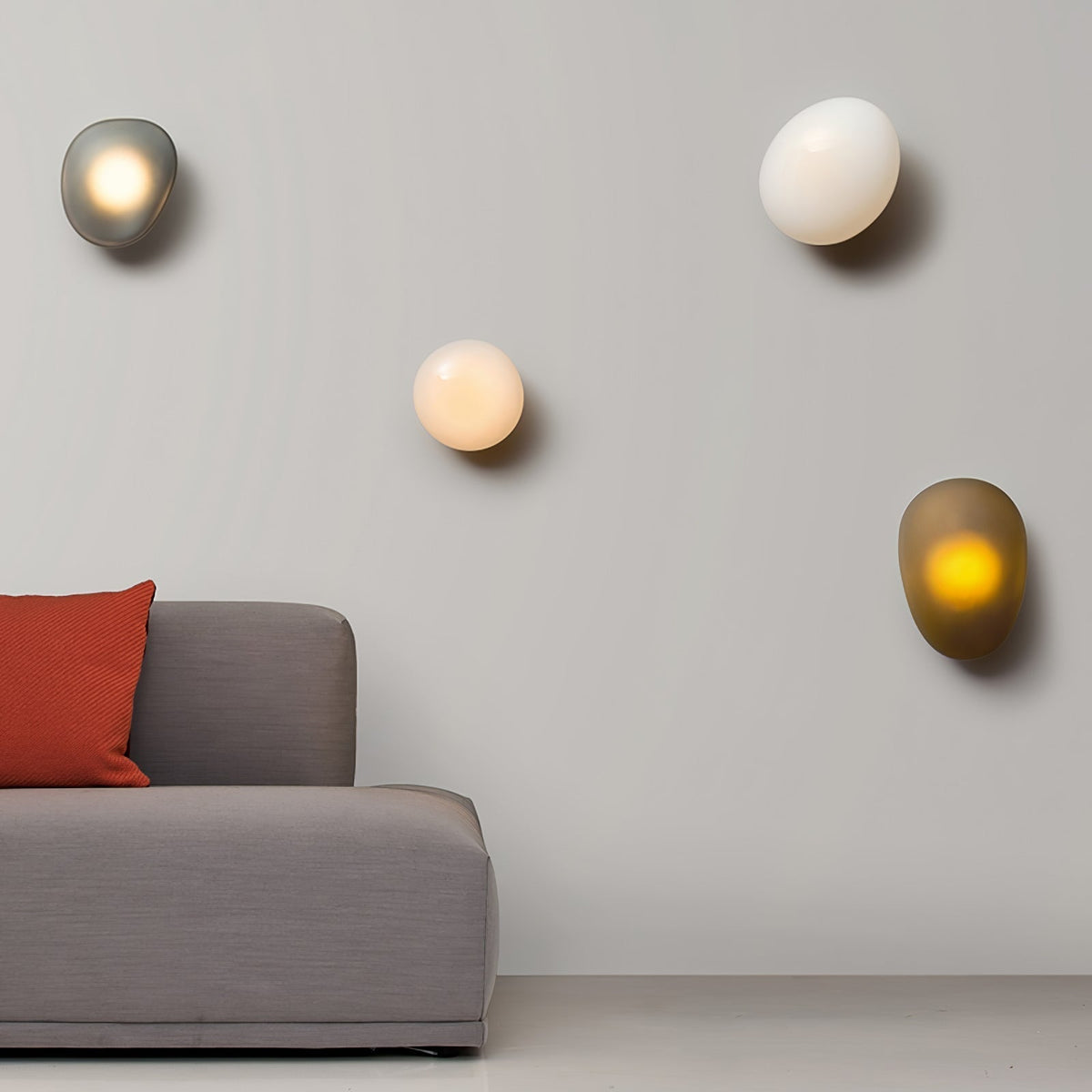 Eirinina aplique de pared con vidrio