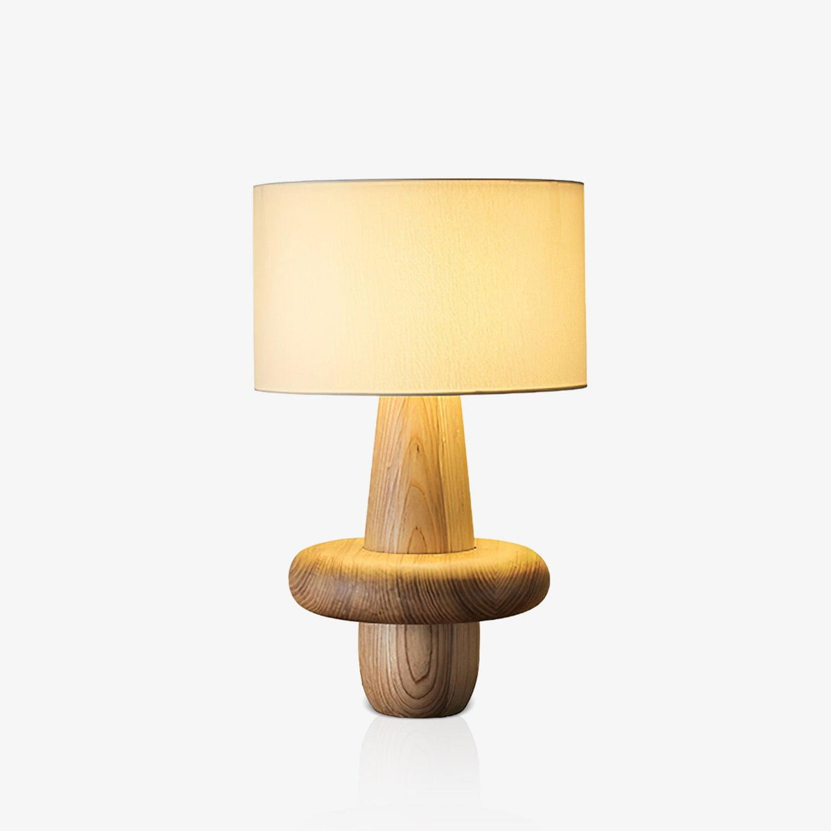 Lámpara de mesa minimalista de madera