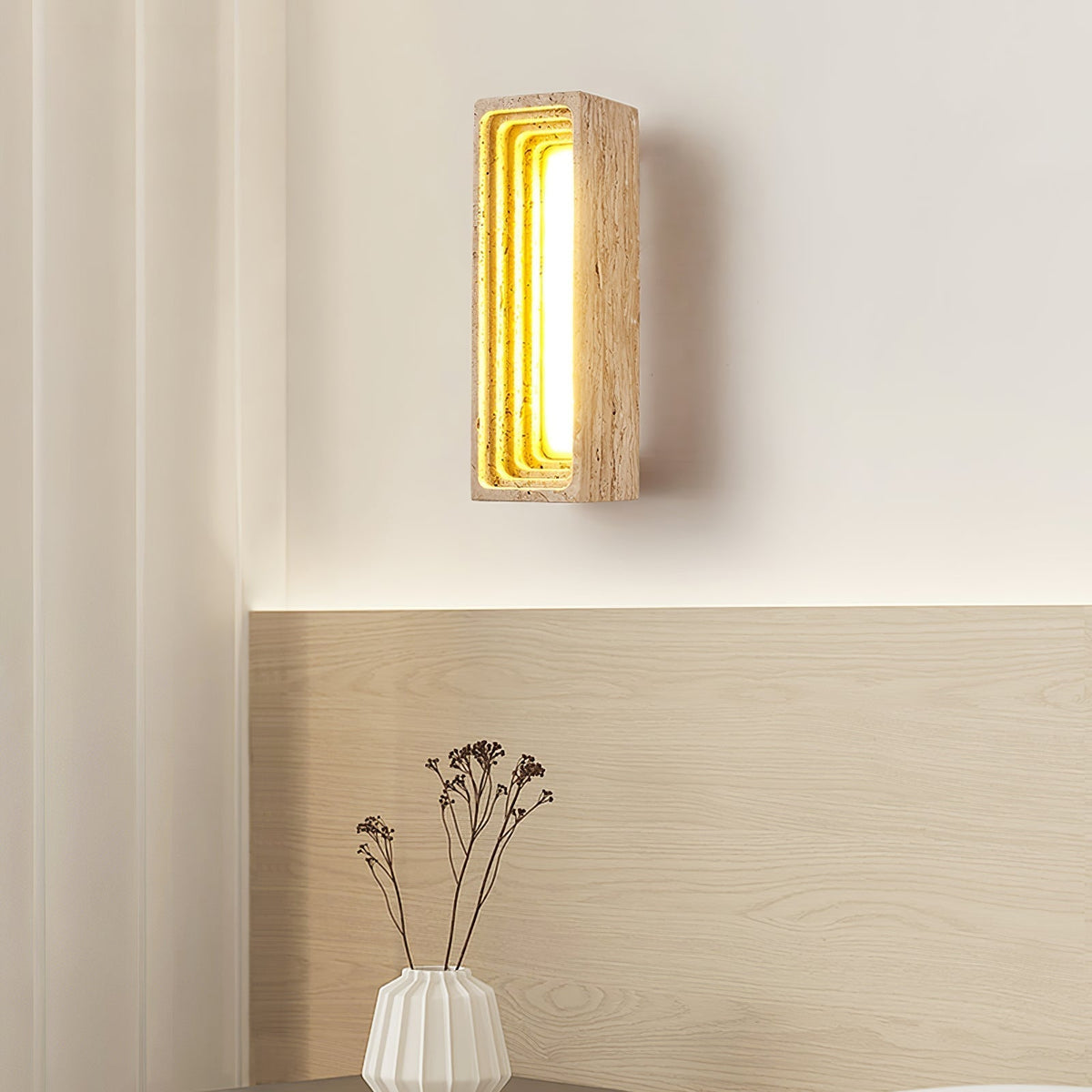Atheila travertino aplique de pared