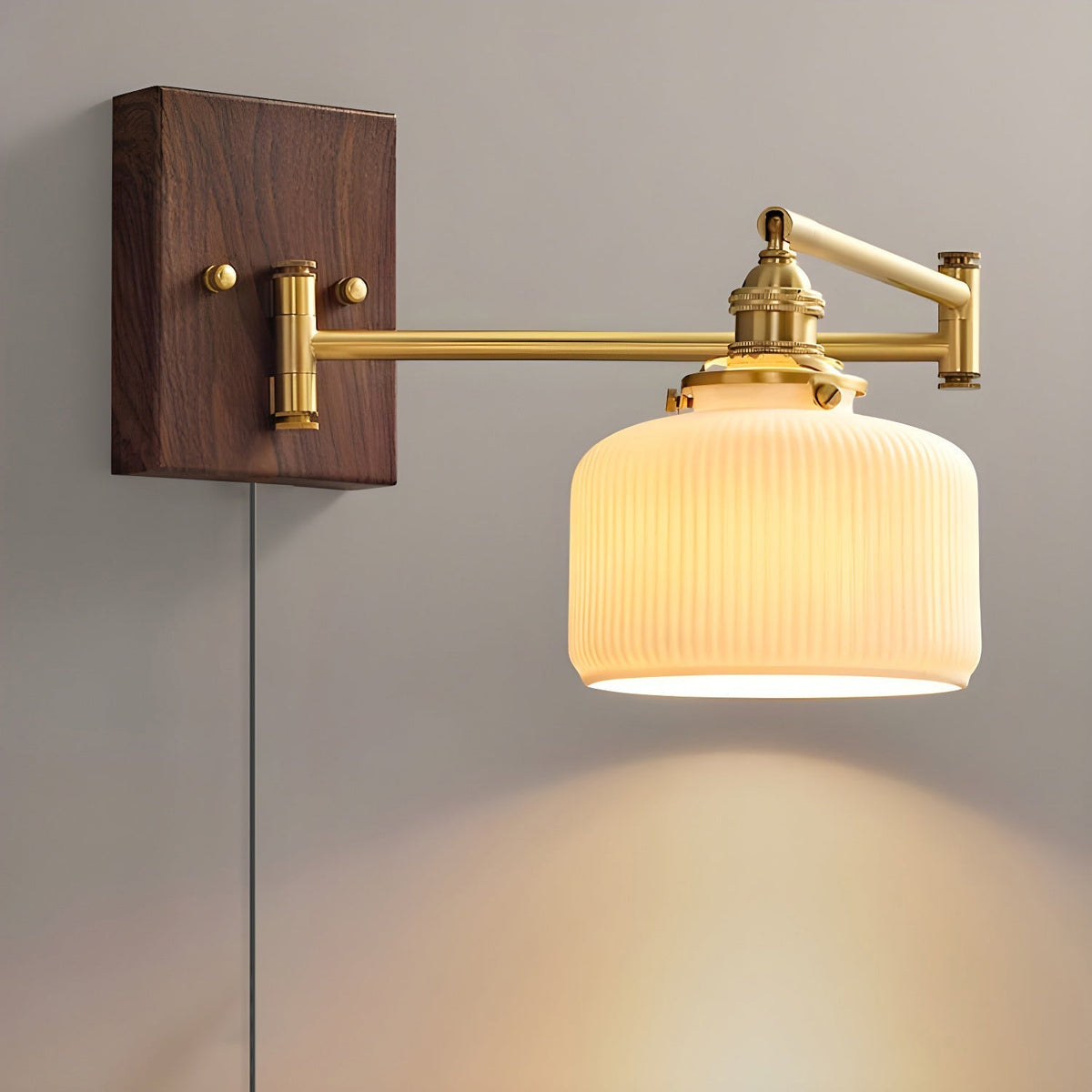 Aplique de pared de cerámica con enchufe enchufable