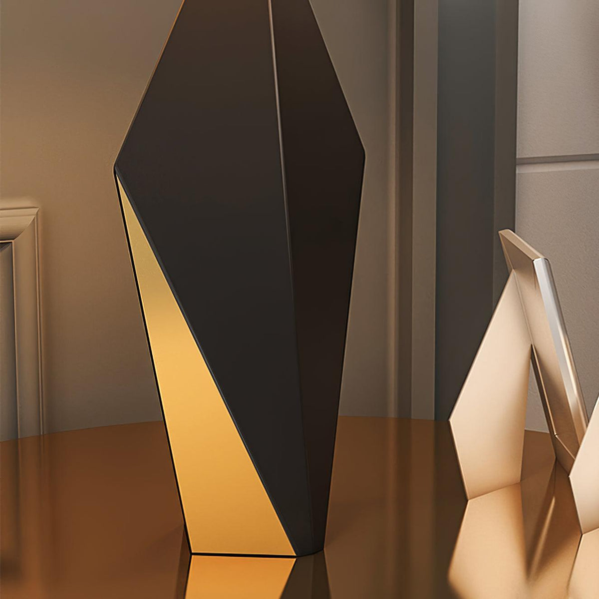 Prism lámpara de mesa contemporánea de tejido