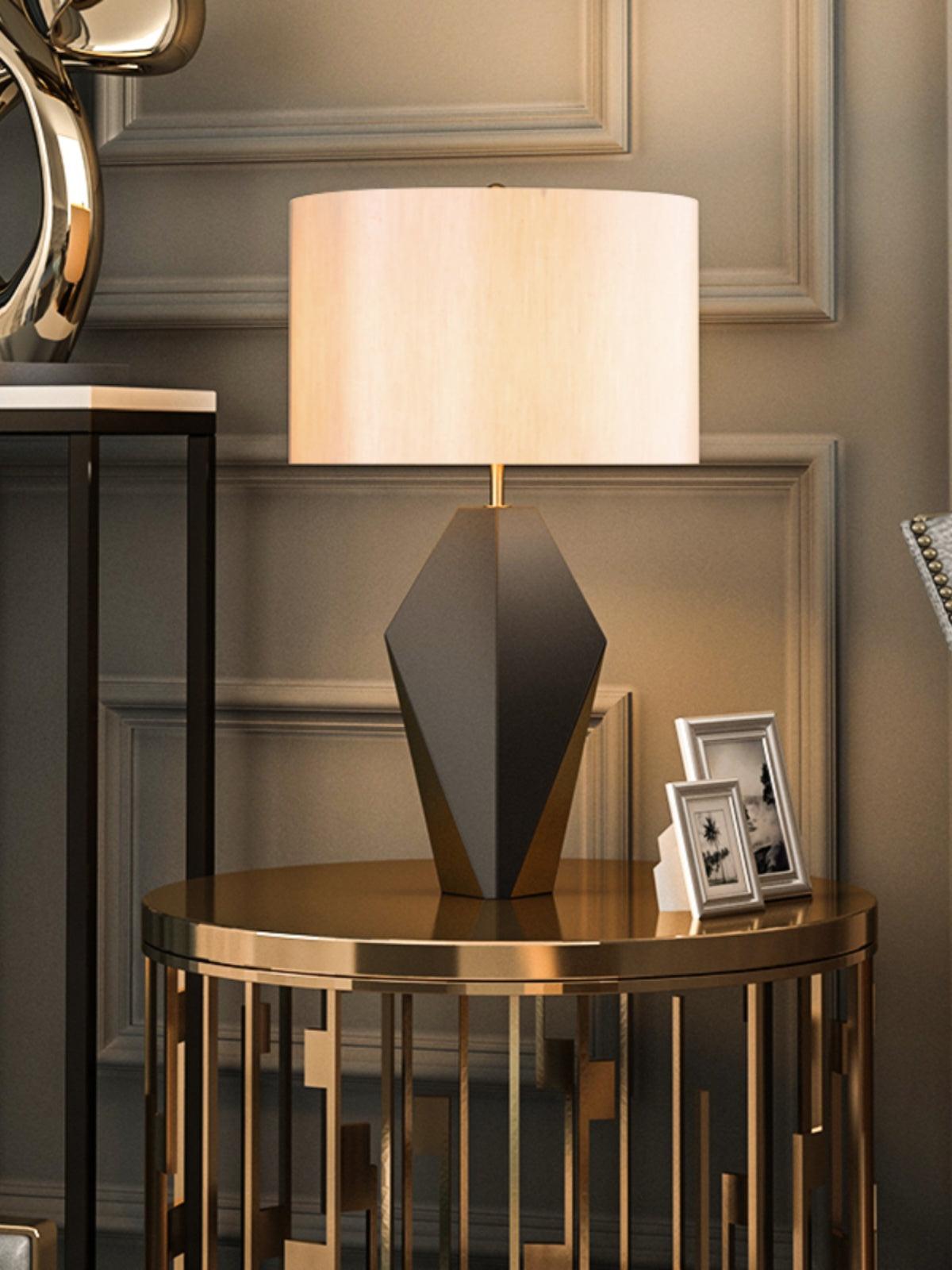 Prism lámpara de mesa contemporánea de tejido