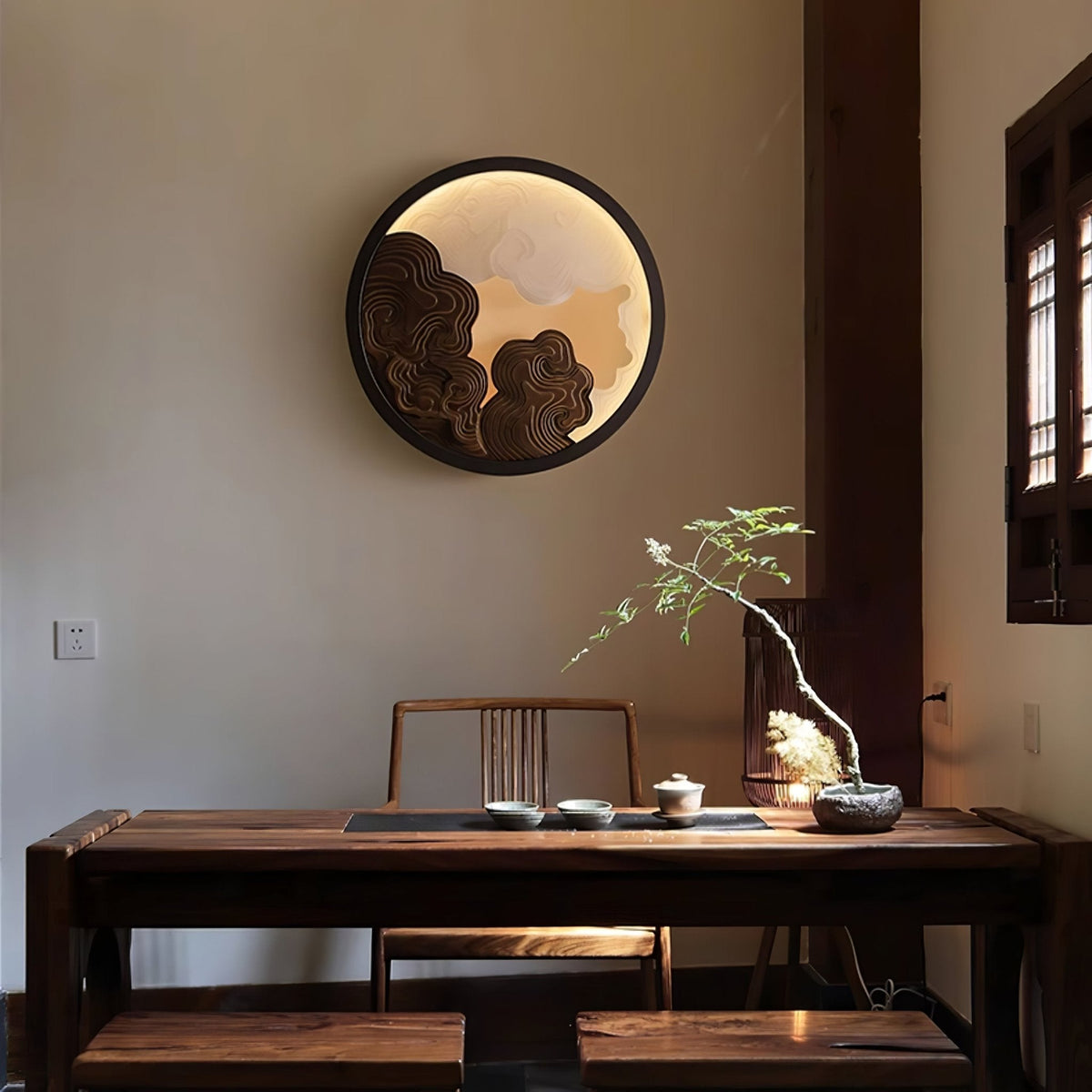 Grayson aplique de pared moderno de madera
