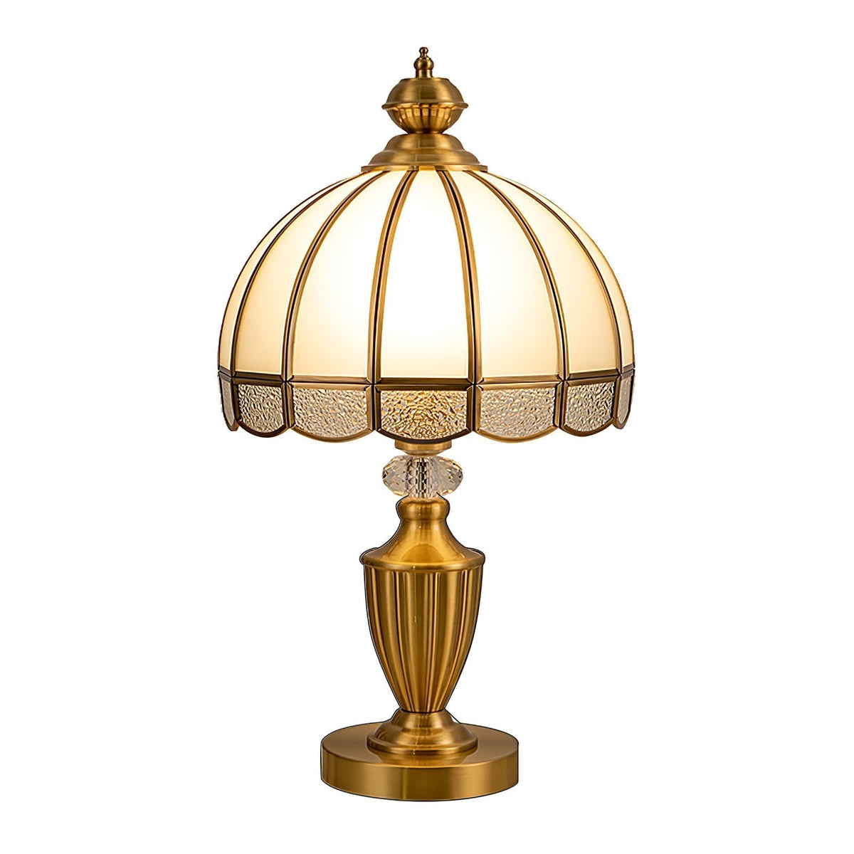 Opaline lámpara de mesa de vidrio clásica