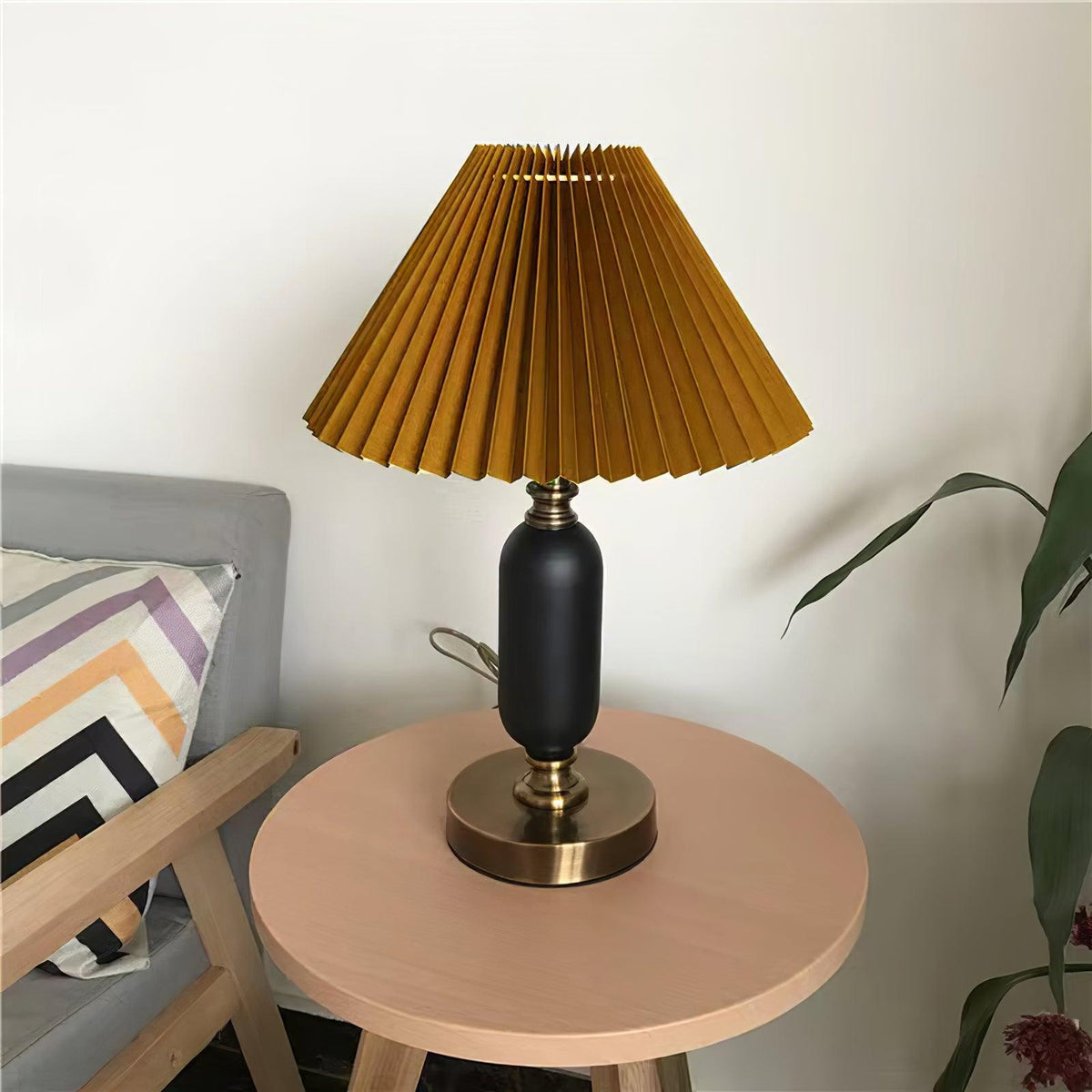 Aurmarila lámpara de mesa de tejido