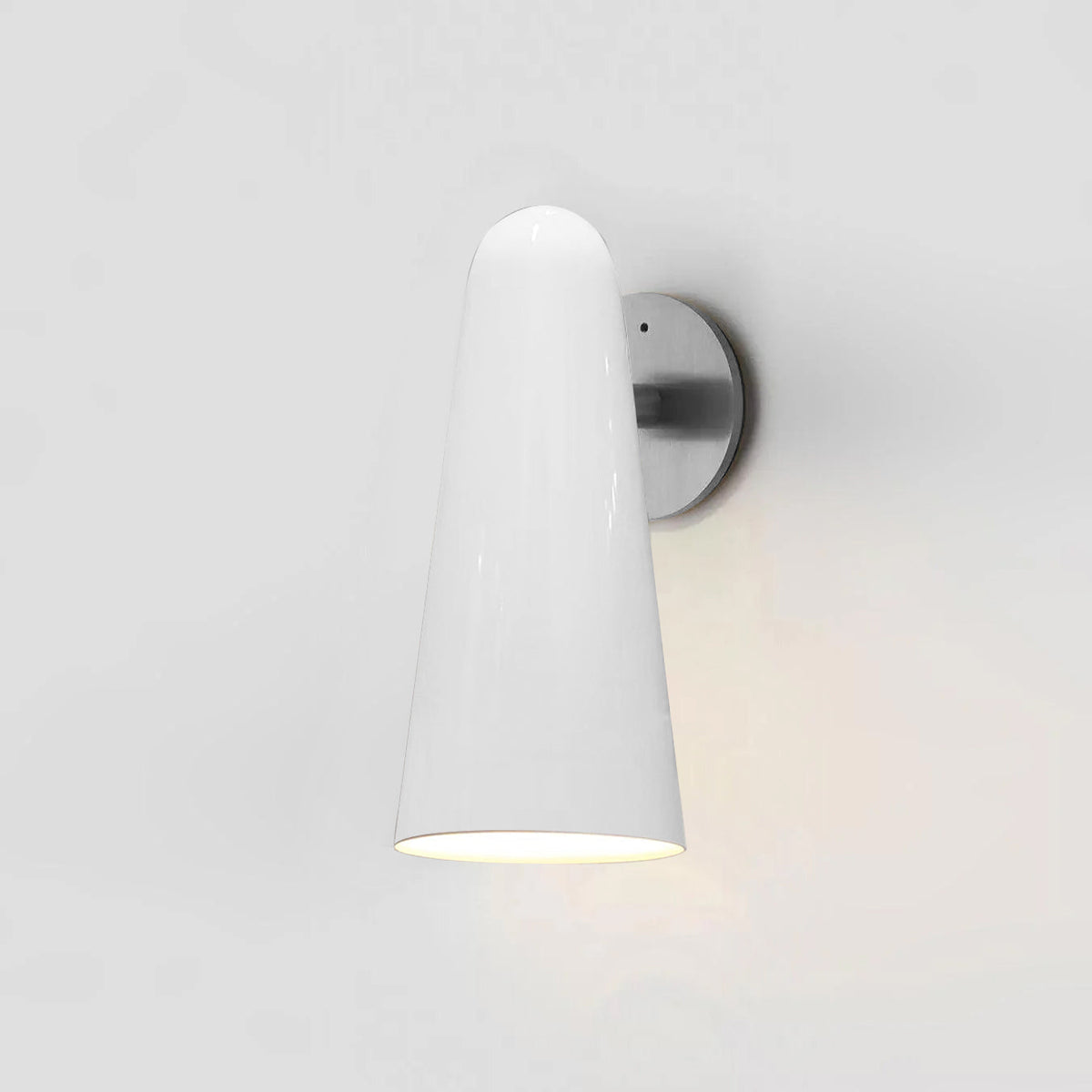 Velivira aplique de pared con pantalla cónica de vidrio