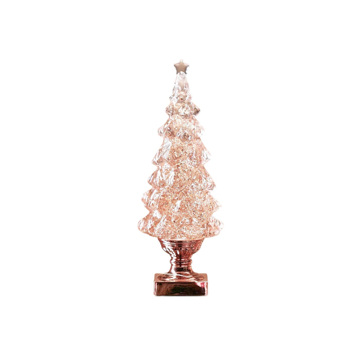 Lámpara de mesa de cristal para árbol de Navidad (con batería integrada)