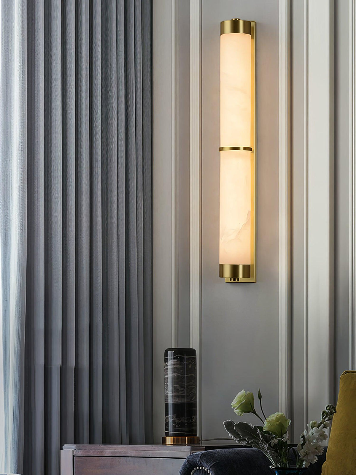 Albelise aplique de pared minimalista en alabastro