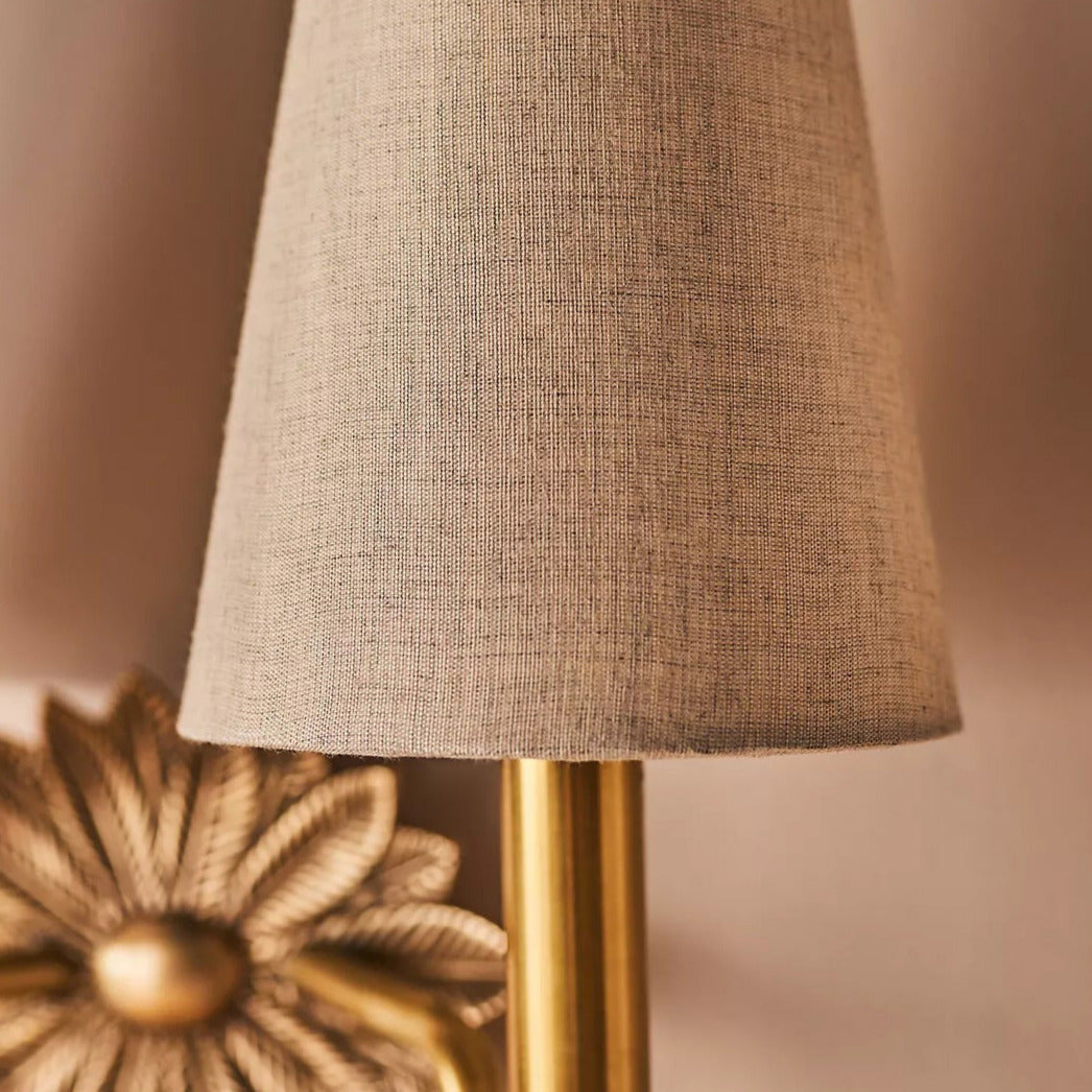 Silva Lámpara de Pared con Placa Posterior Floral