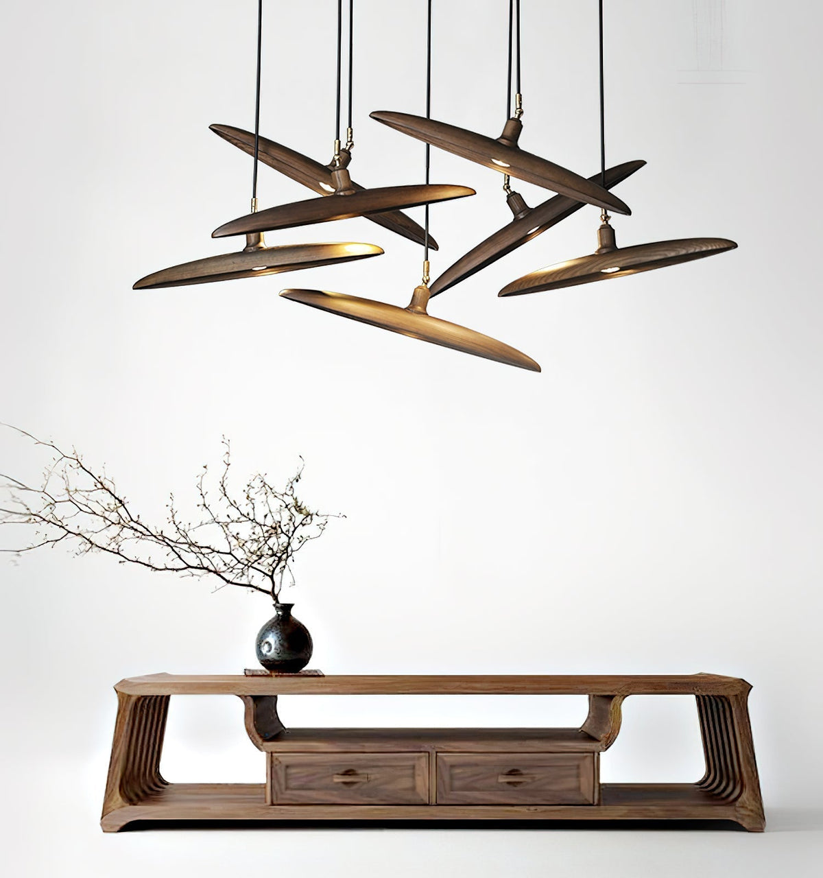 Zelirira lámpara colgante Blade de madera
