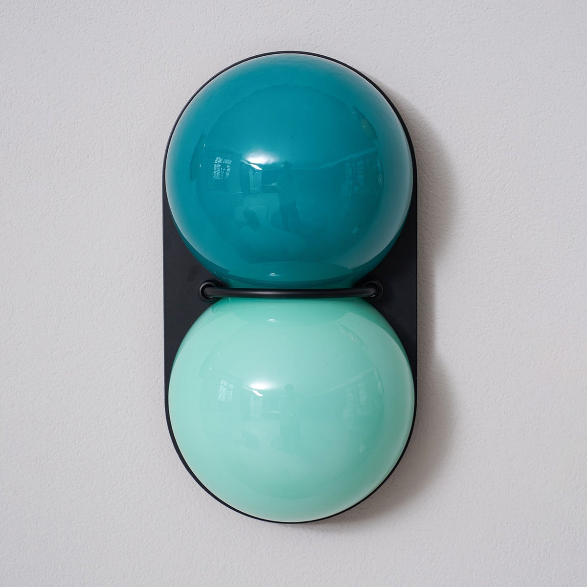 Two aplique de pared Globo vidrio
