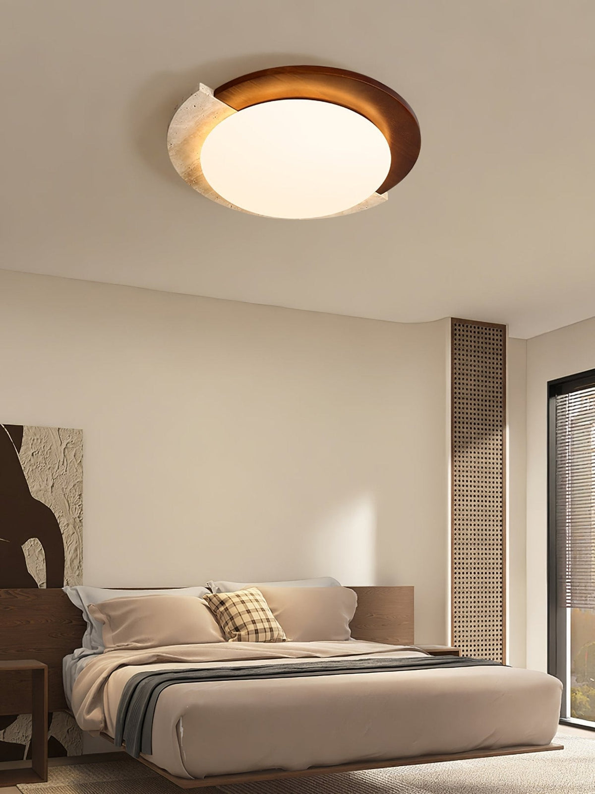 Ivnoran Luz de Techo Moderna de Travertino