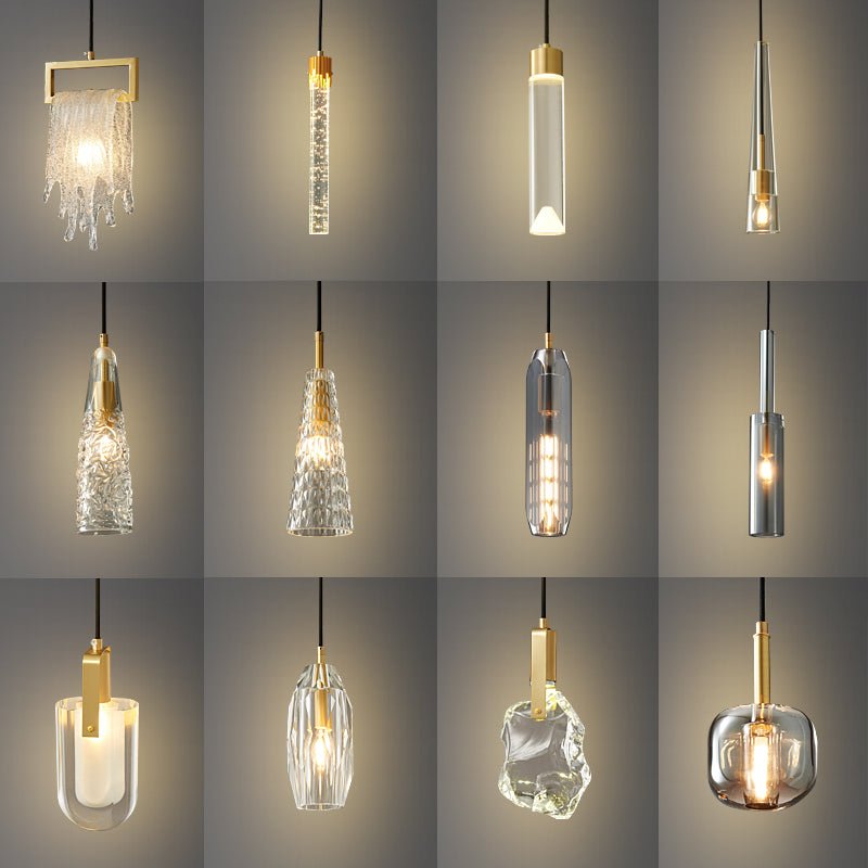 Luxinira lámpara colgante pantalla transparente cristal
