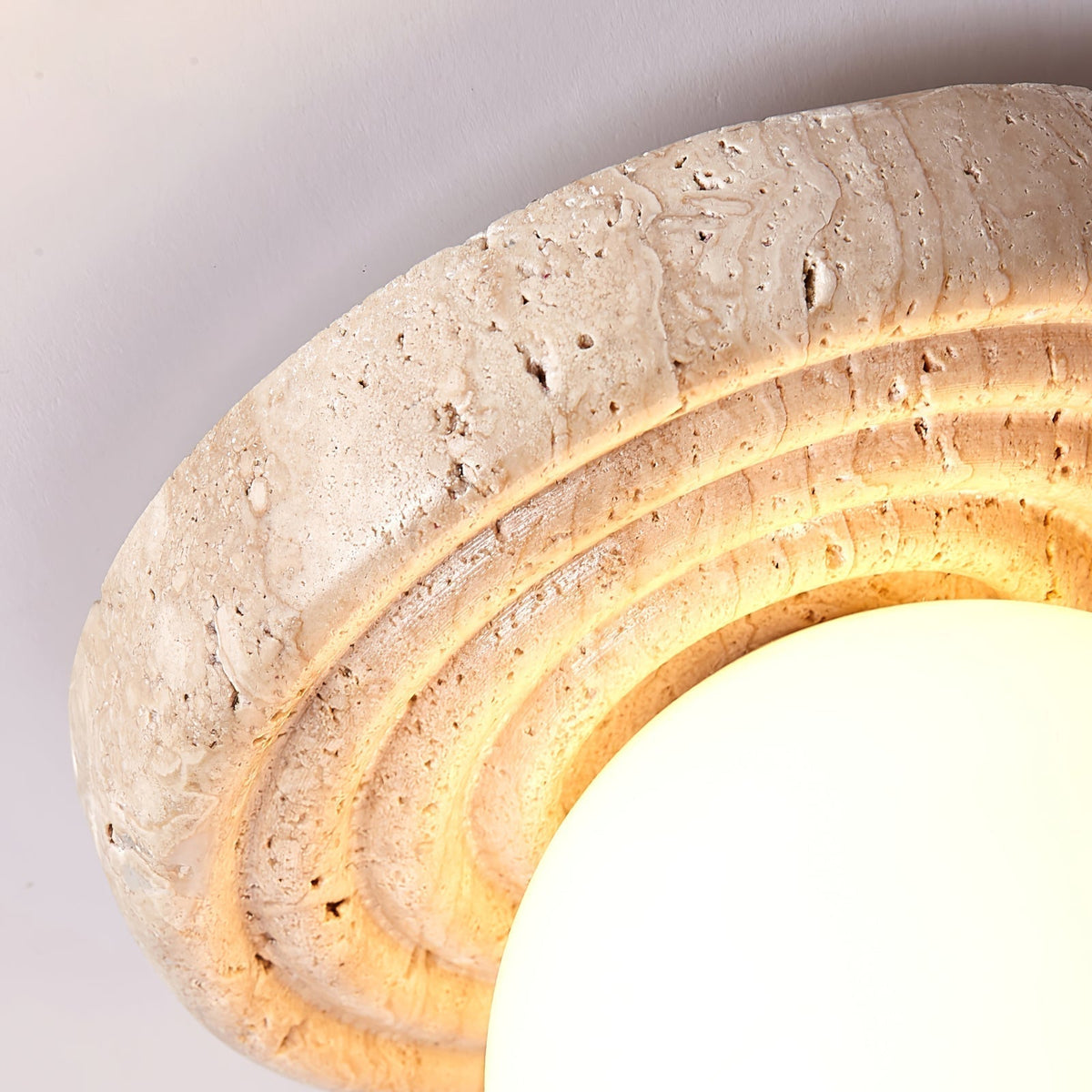 Valuella travertino globo aplique de pared / lámpara de techo
