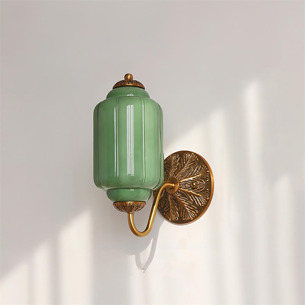 Melvane aplique de pared Vintage de vidrio rosa