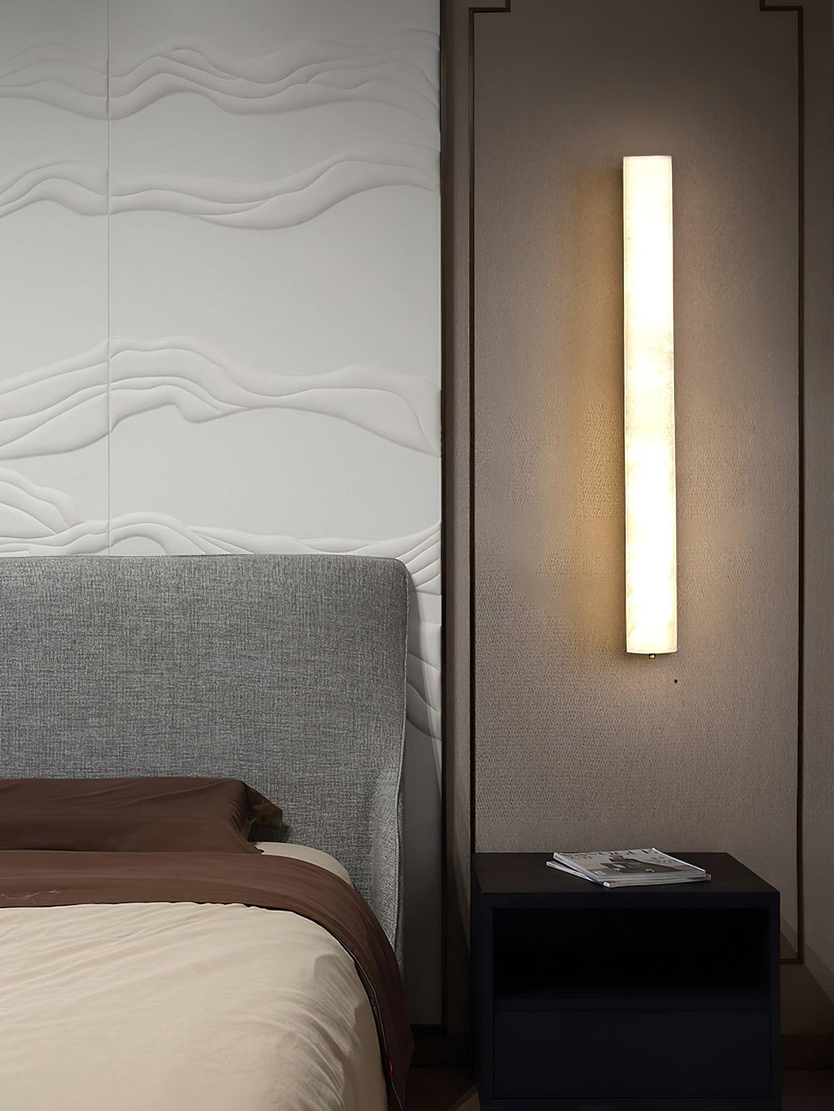 Nivearia aplique de pared minimalista alabastro rectangular